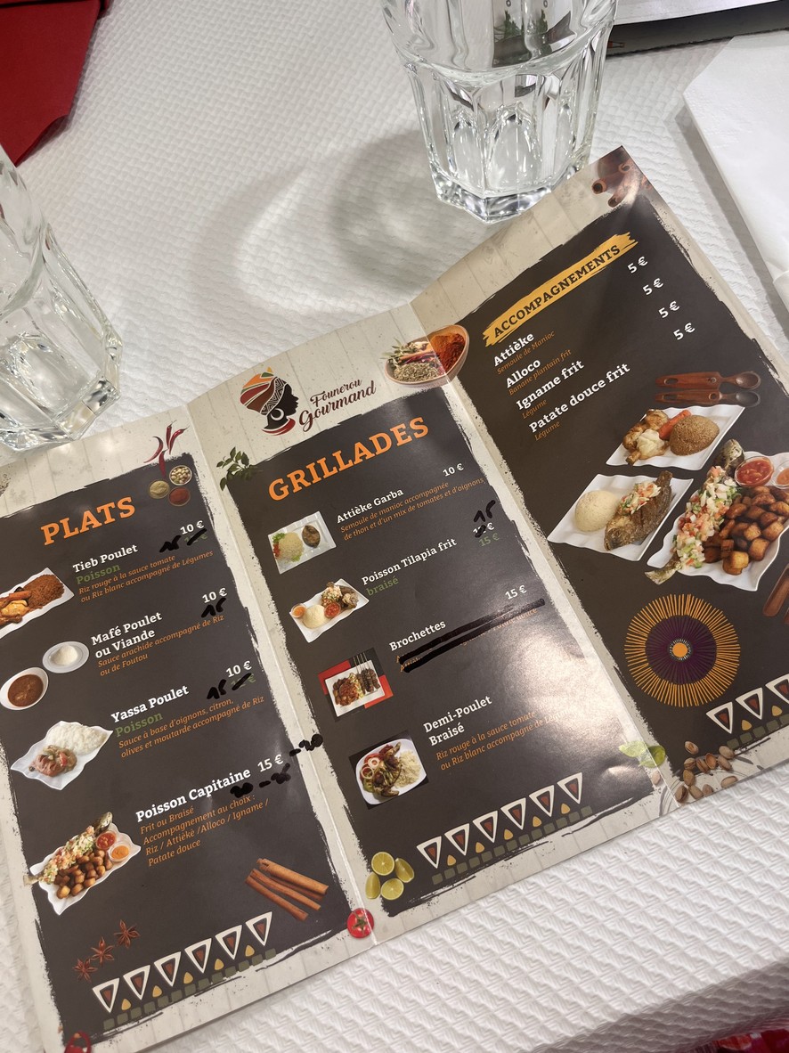 Founerou Gourmand menu 2