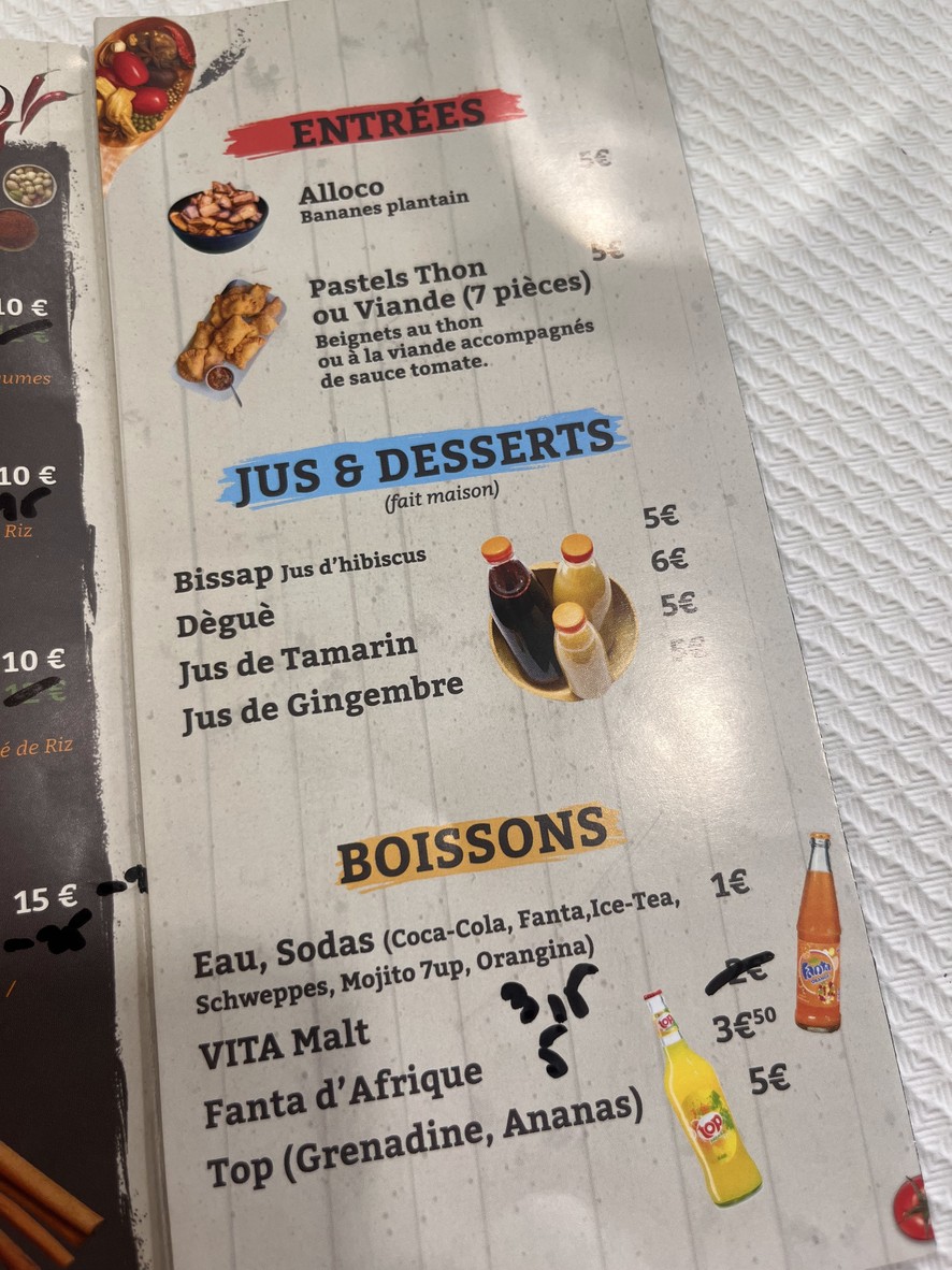 Founerou Gourmand menu 3