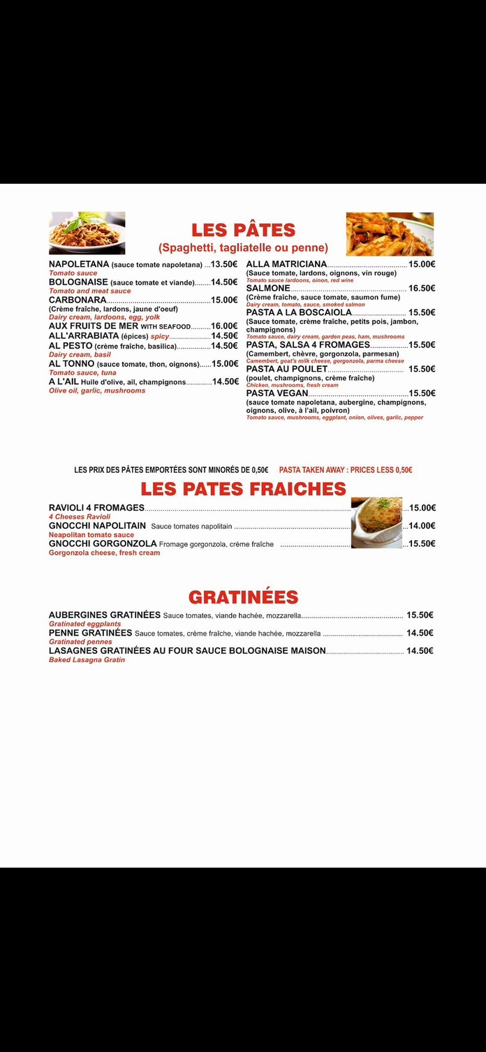 Pizza del Mondo menu 2