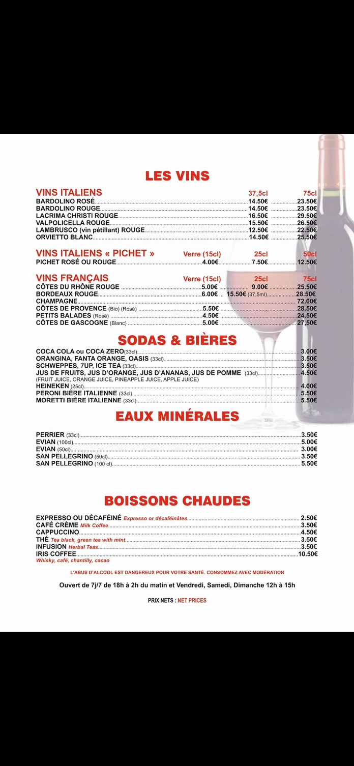Pizza del Mondo menu 4
