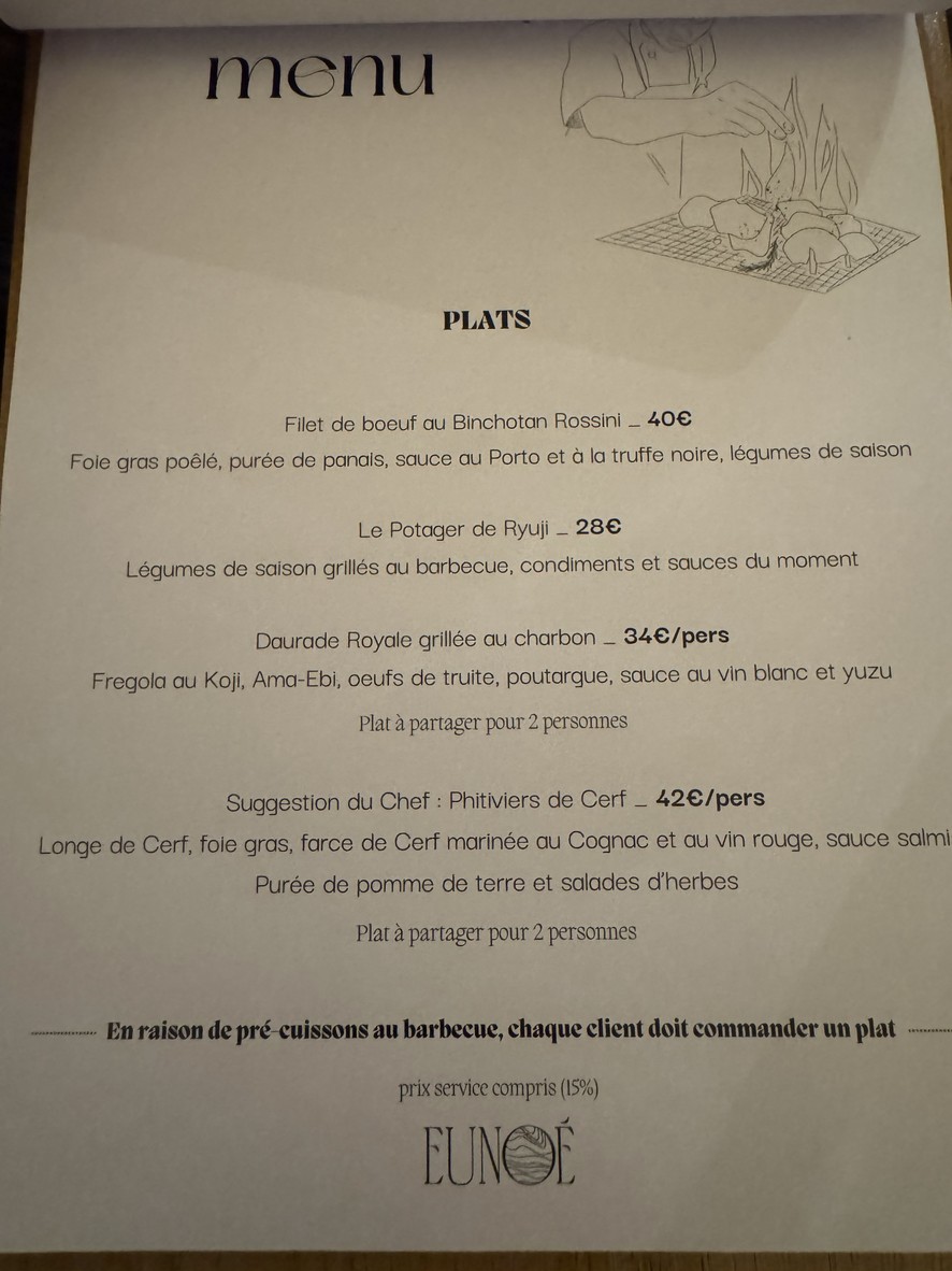 Eunoé menu 2