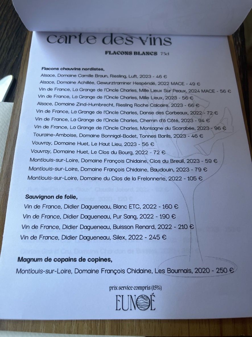 Eunoé menu 3