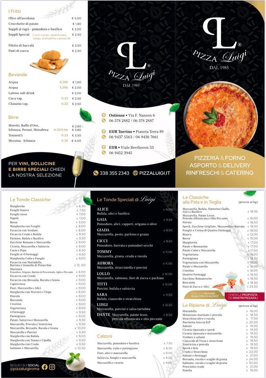 Pizza Luigi menu 1