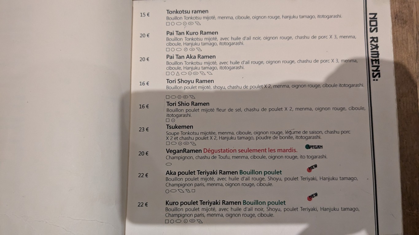 RAMEN WANG - Restaurant Ramen Paris 14 menu 3