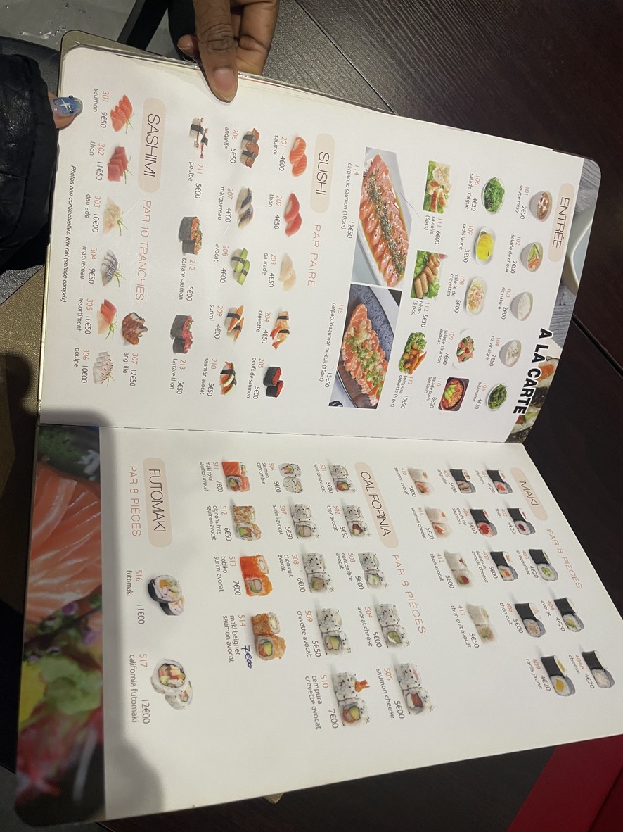 Sushi Bassano menu 1