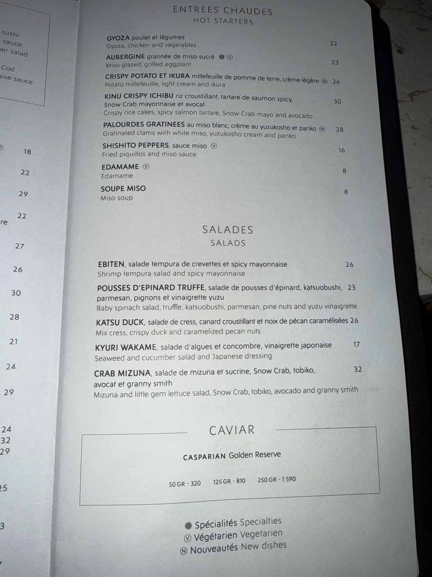 Kinugawa Rive Gauche menu 2