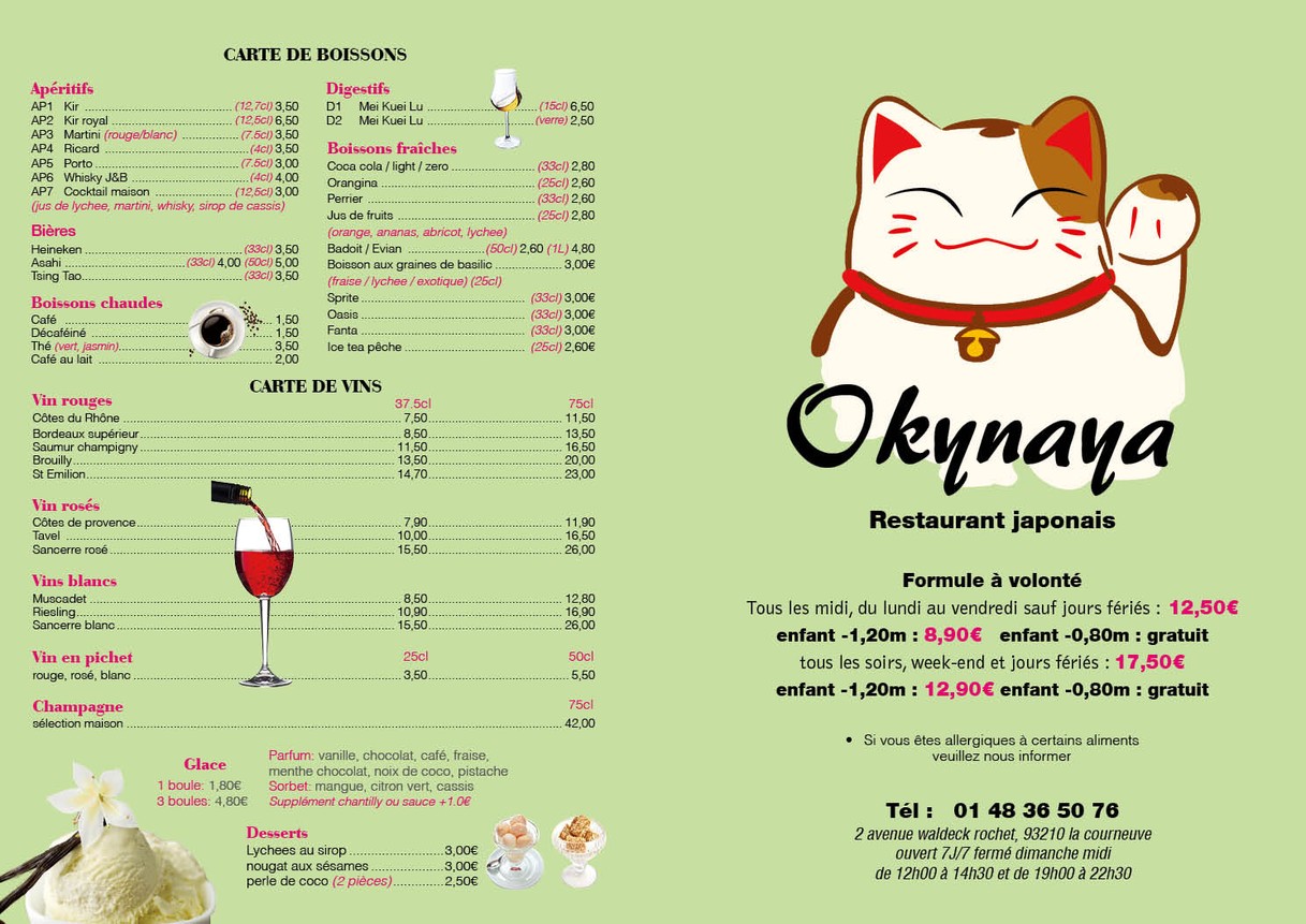 Okynaya menu 1