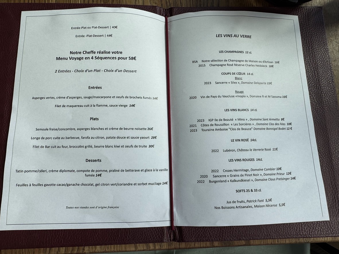 Restaurant Nosso menu 1
