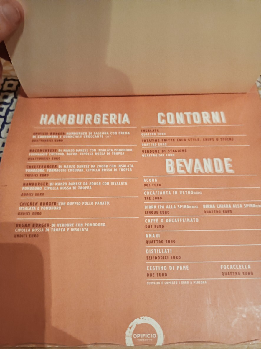 OPIFICIO VESCOVIO menu 4