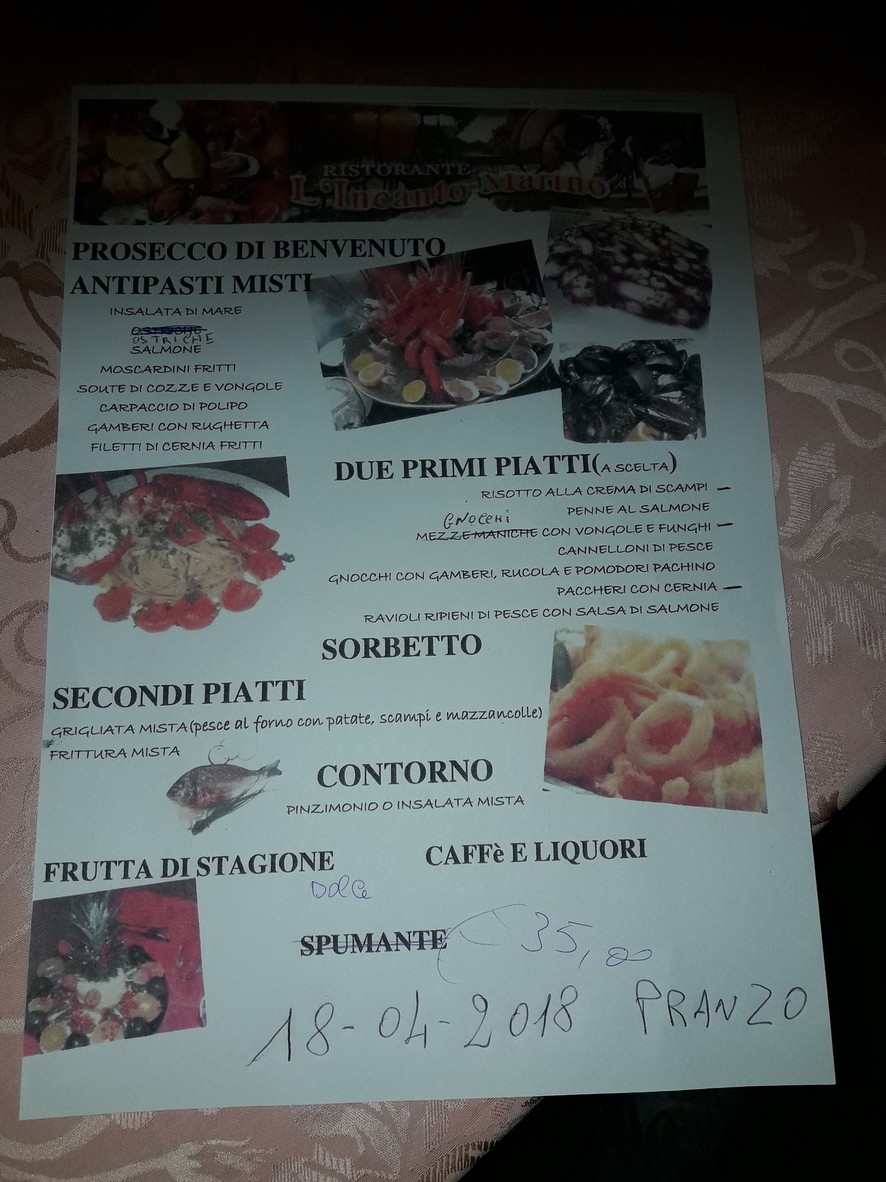 L'Incanto Marino menu 2
