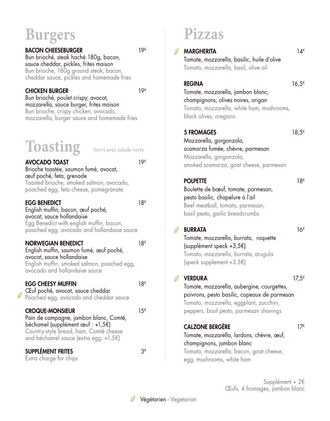 Le Pastel Batignolles menu 3