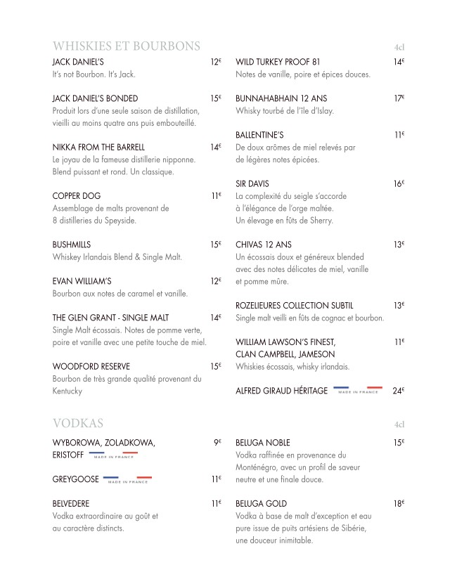 Le Pastel Batignolles menu 4