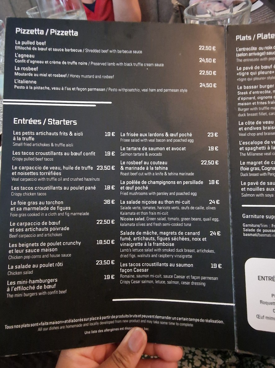 L'INTE CAFFE menu 1