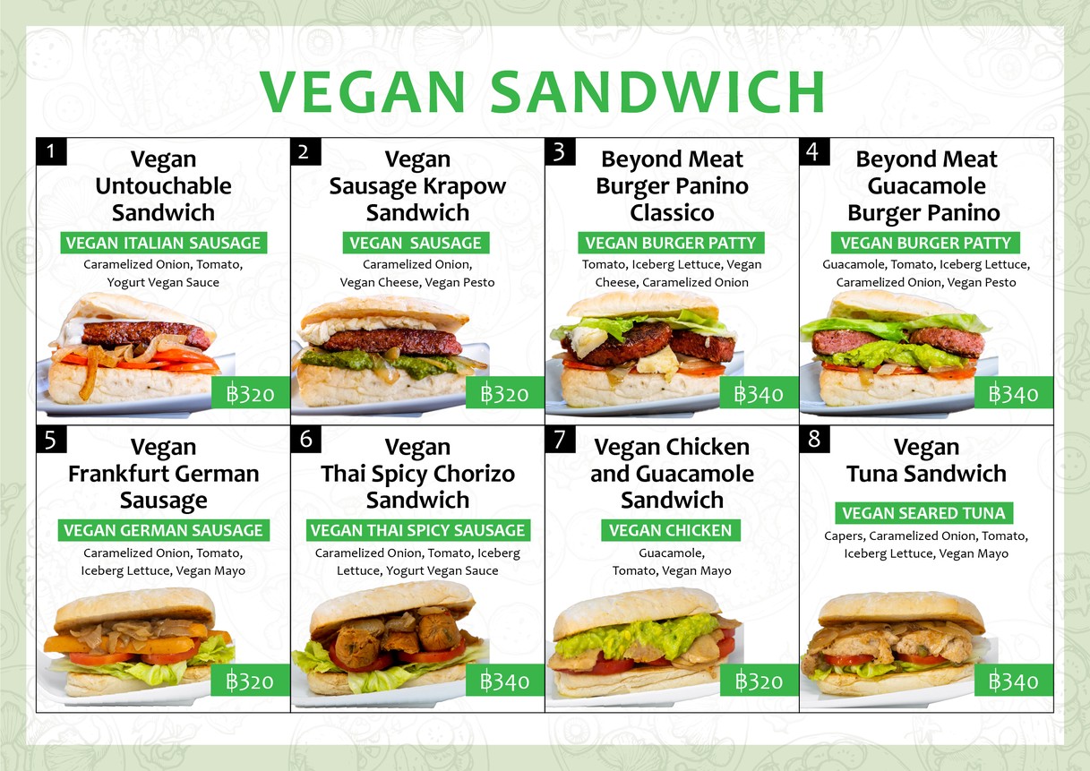 Vegano Bangkok - Thonglo 10 menu 1