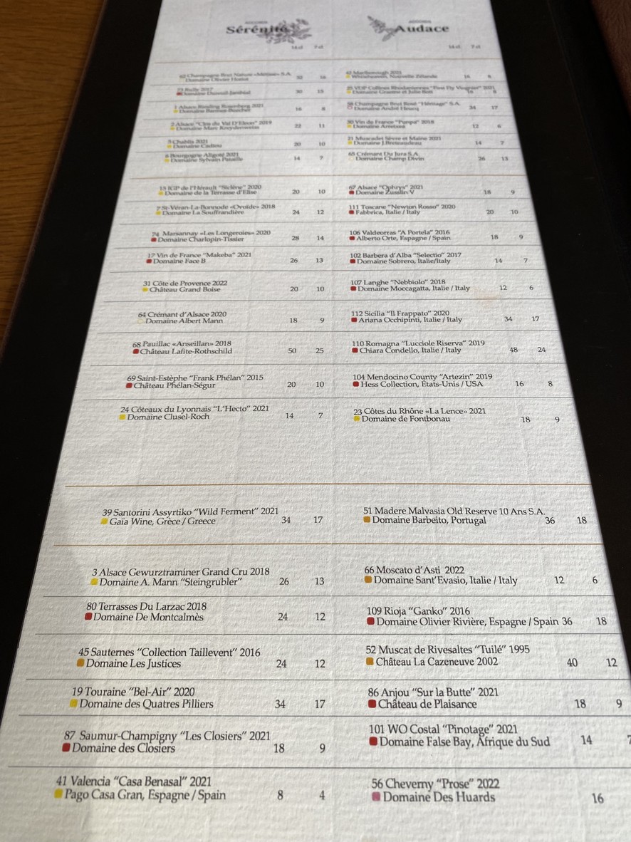 Les 110 de Taillevent menu 3
