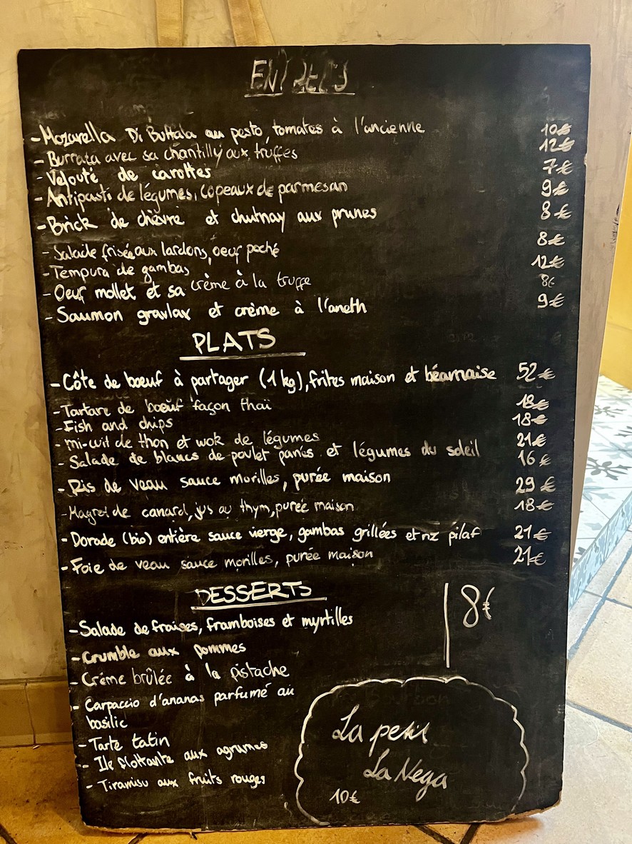LA VEGA menu 1