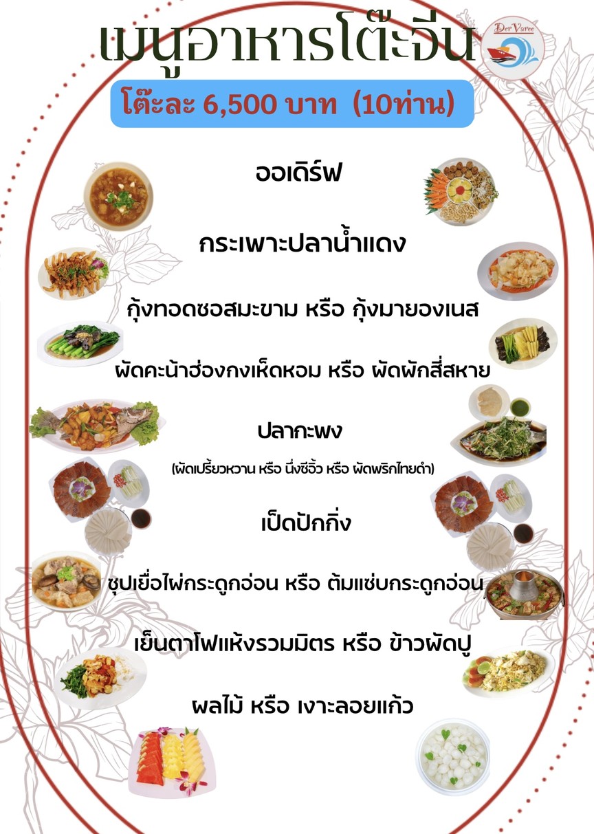 Raan Ahaan Sawadti Gaan Gong Tup Reua De Waree menu 3