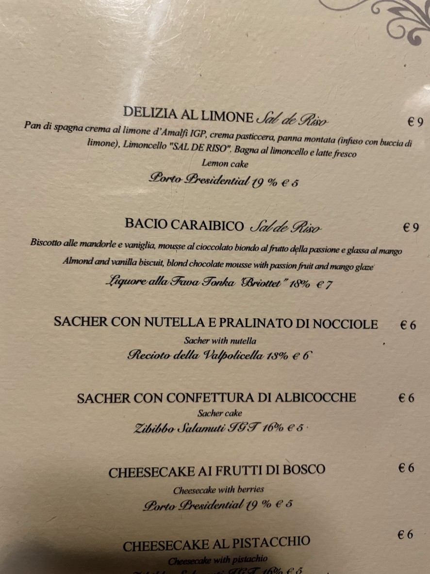Modo Ristorante menu 3