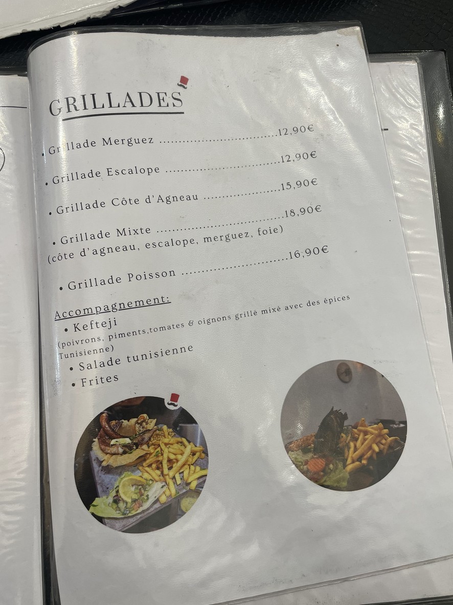 Baba Bey - Gastronomie Tunisienne menu 4