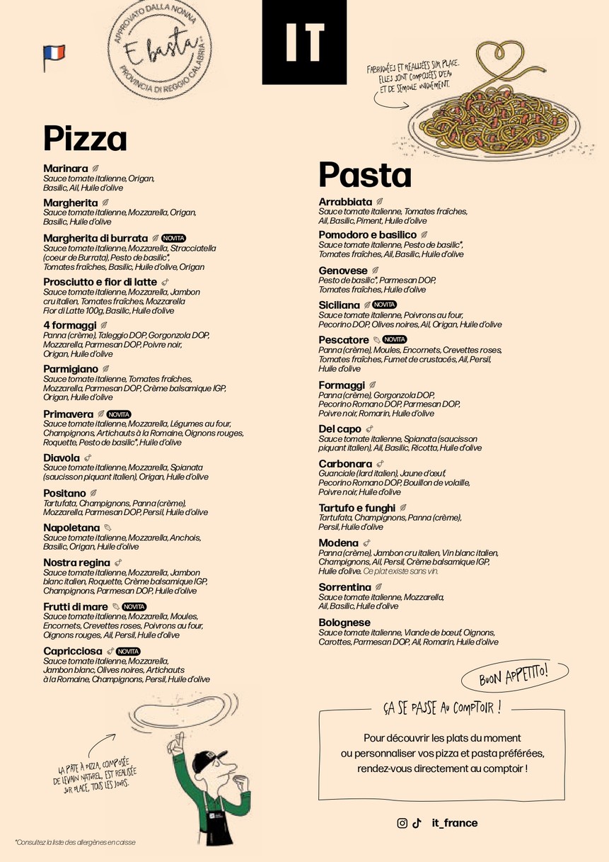 IT Trattoria Franconville menu 2