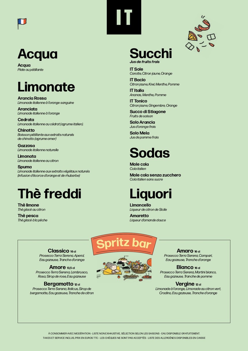 IT Trattoria Franconville menu 3