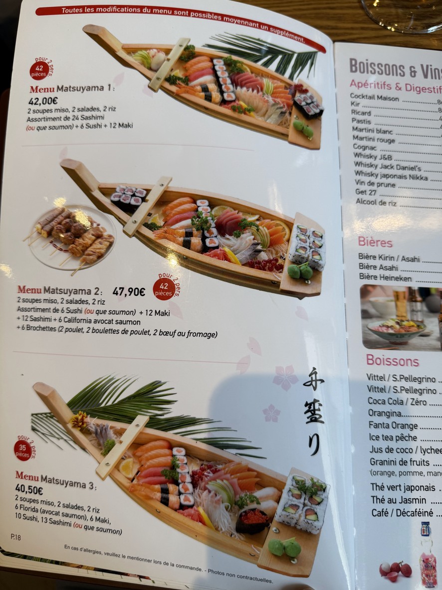 Matsuyama Cadet menu 6
