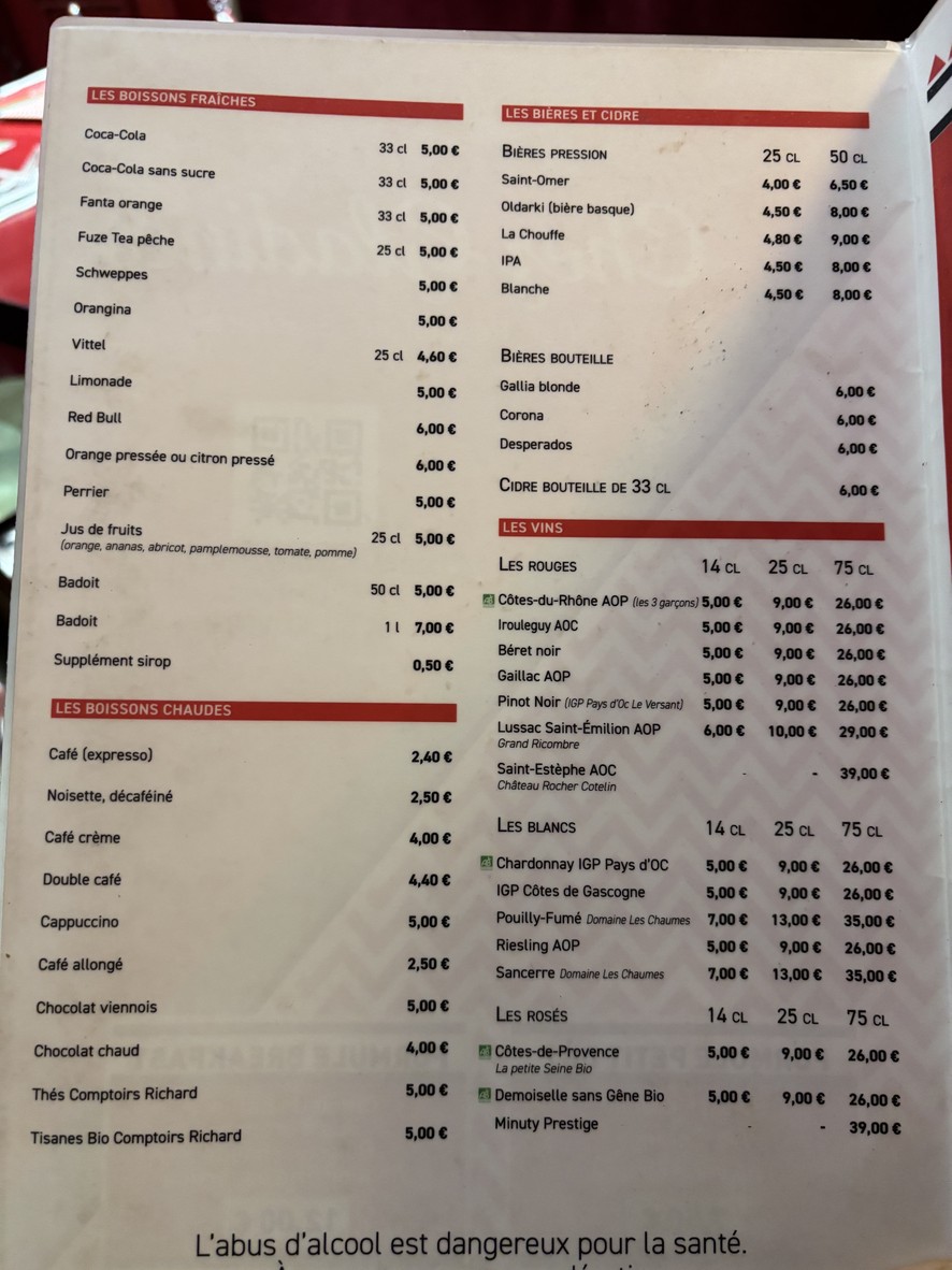 Chez Gladines Batignolles menu 4