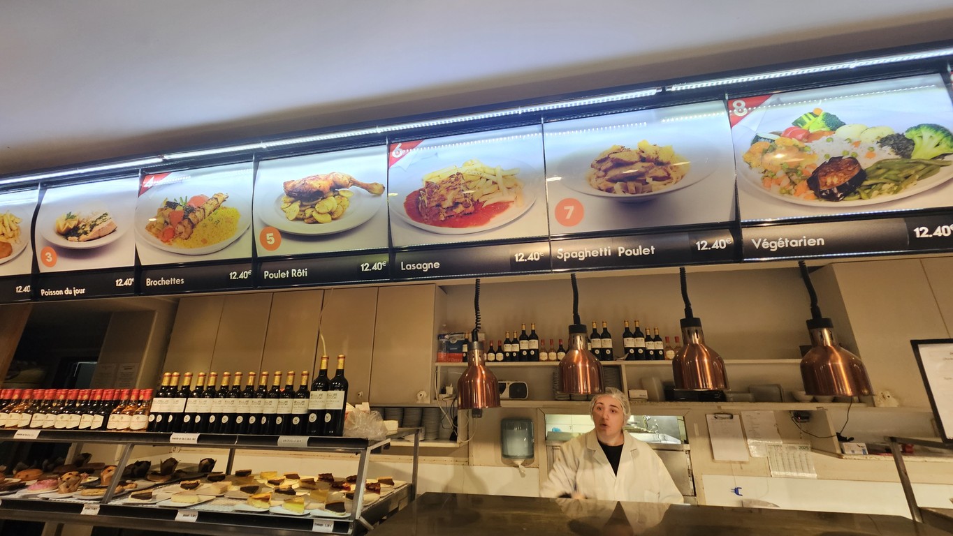 Self Service Tuileries menu 1