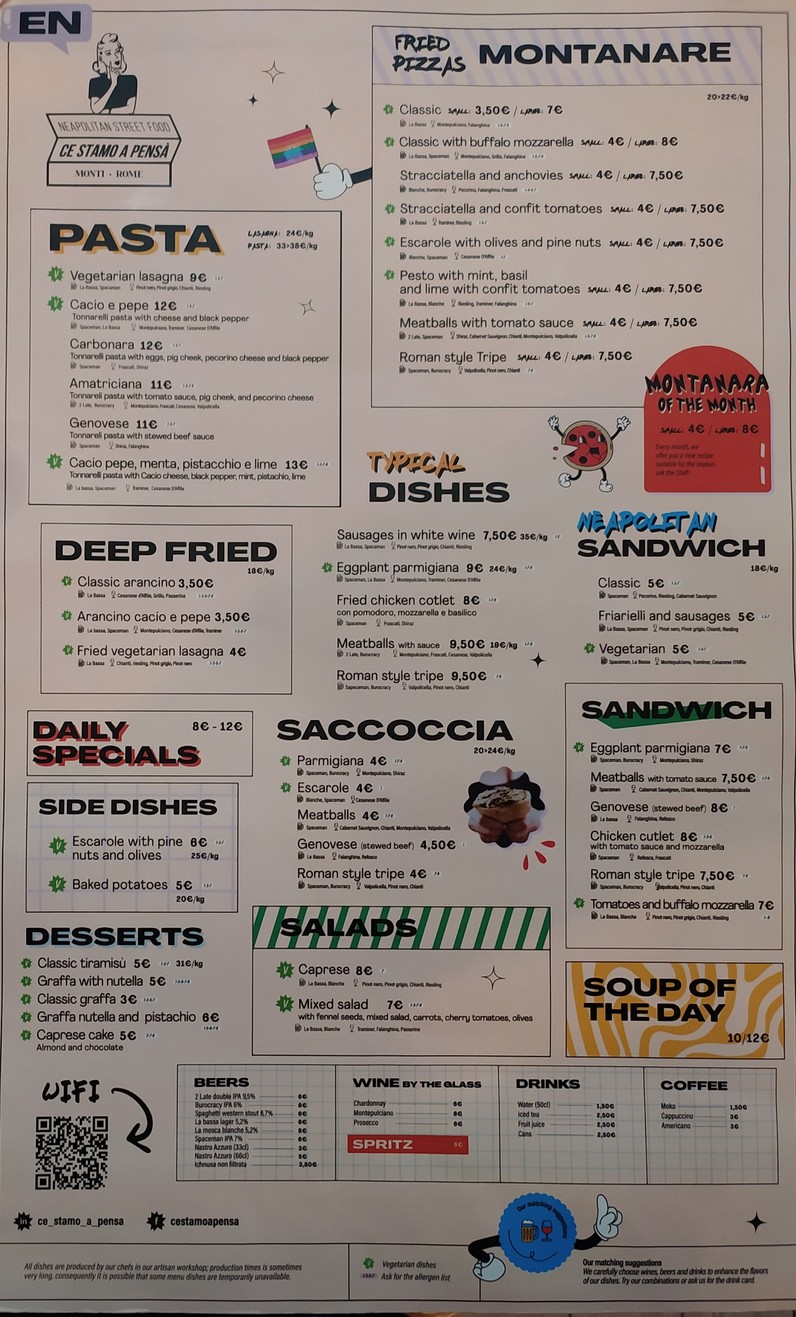 Ce Stamo A Pensà menu 1