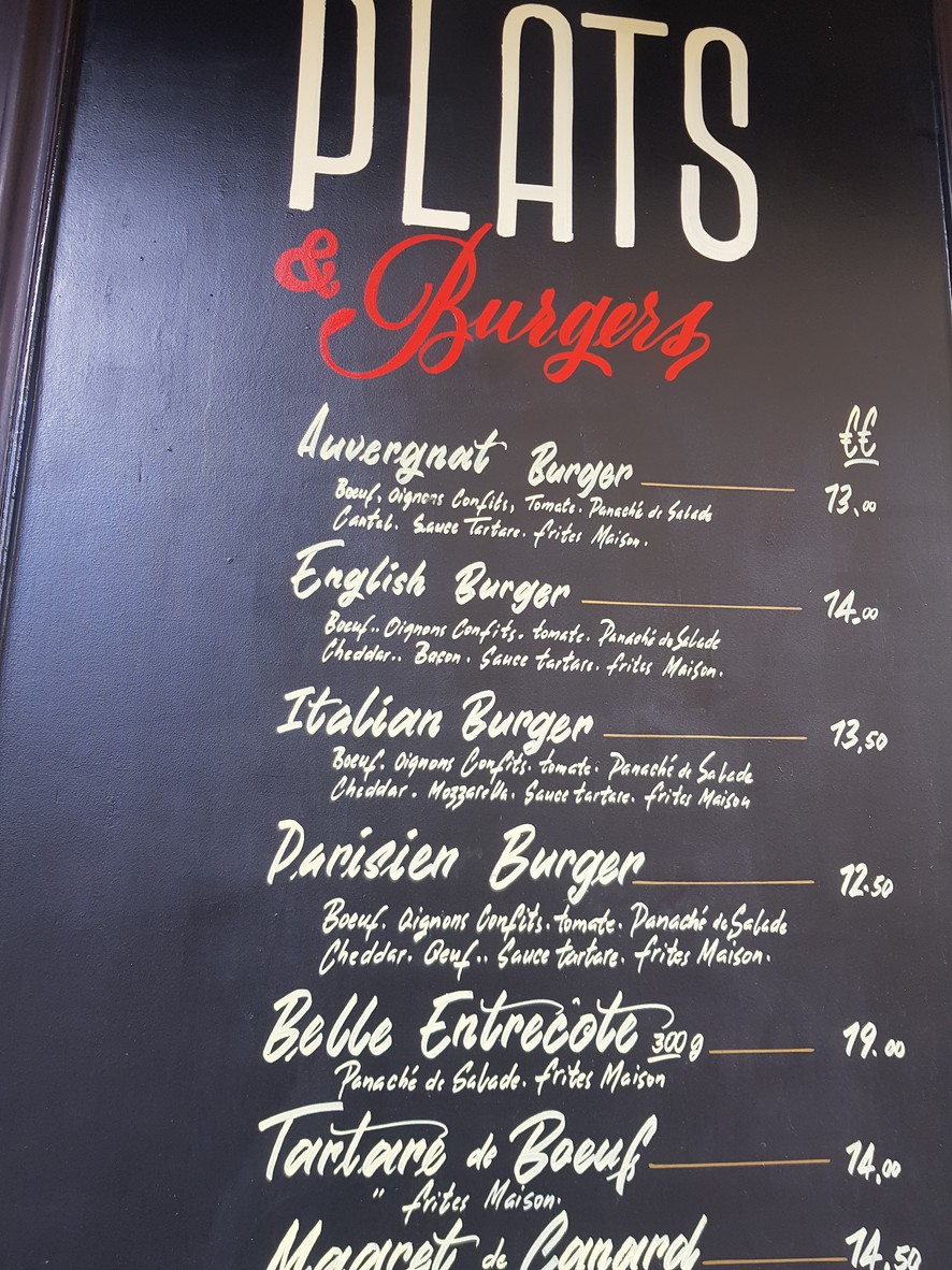 La Nouvelle Gare menu 2