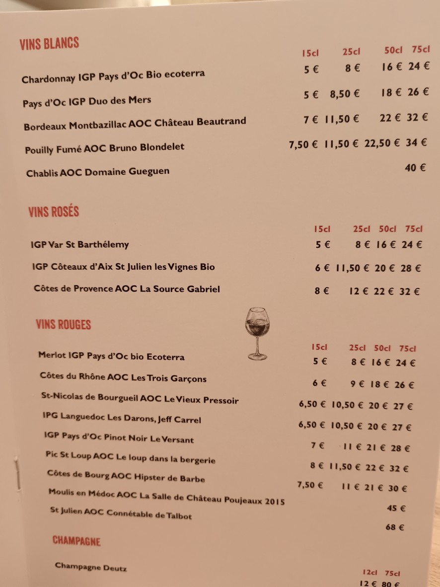 La Place - Restaurant Brasserie Paris 13 menu 2