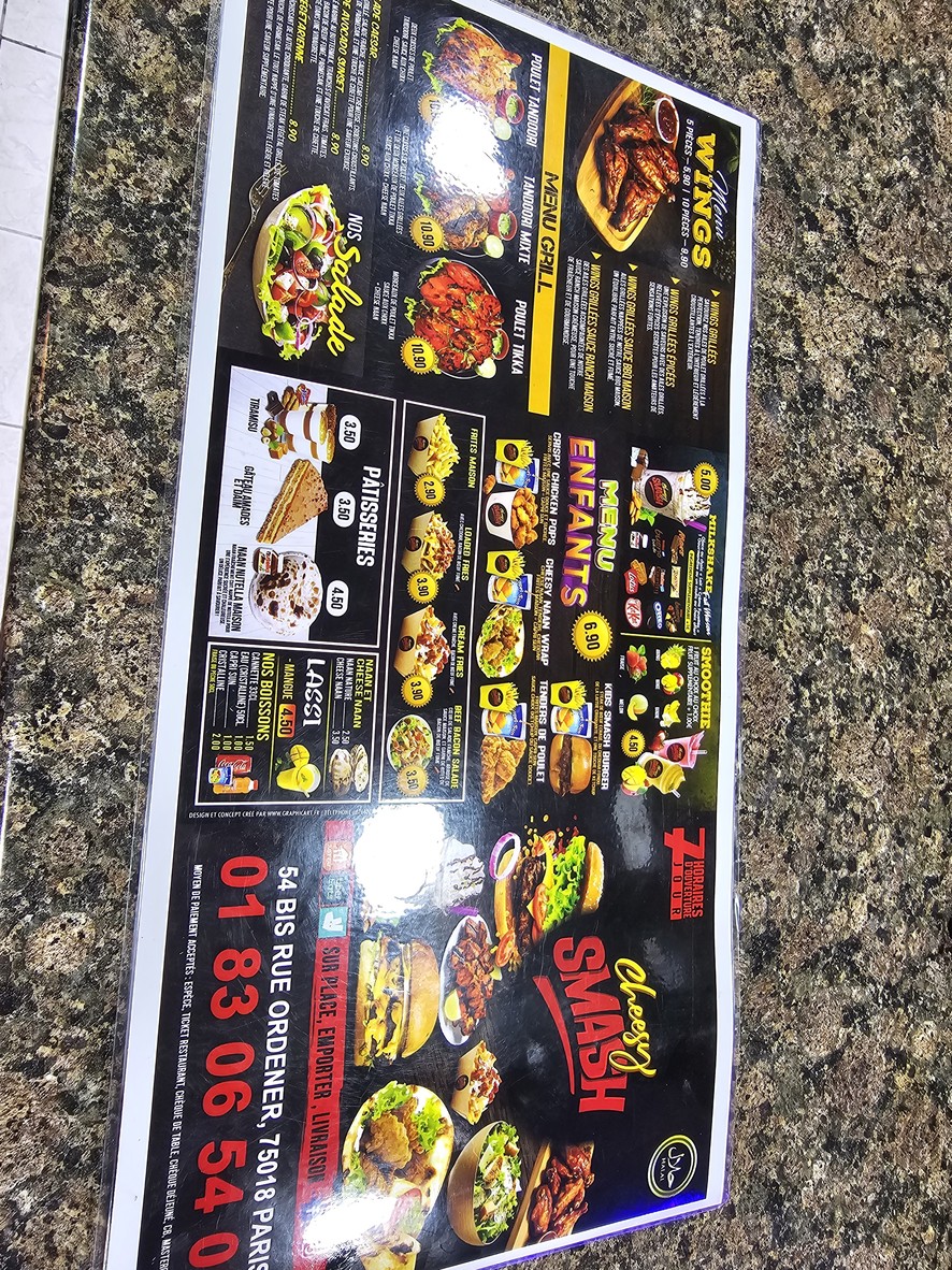 CHEESY SMASH menu 1