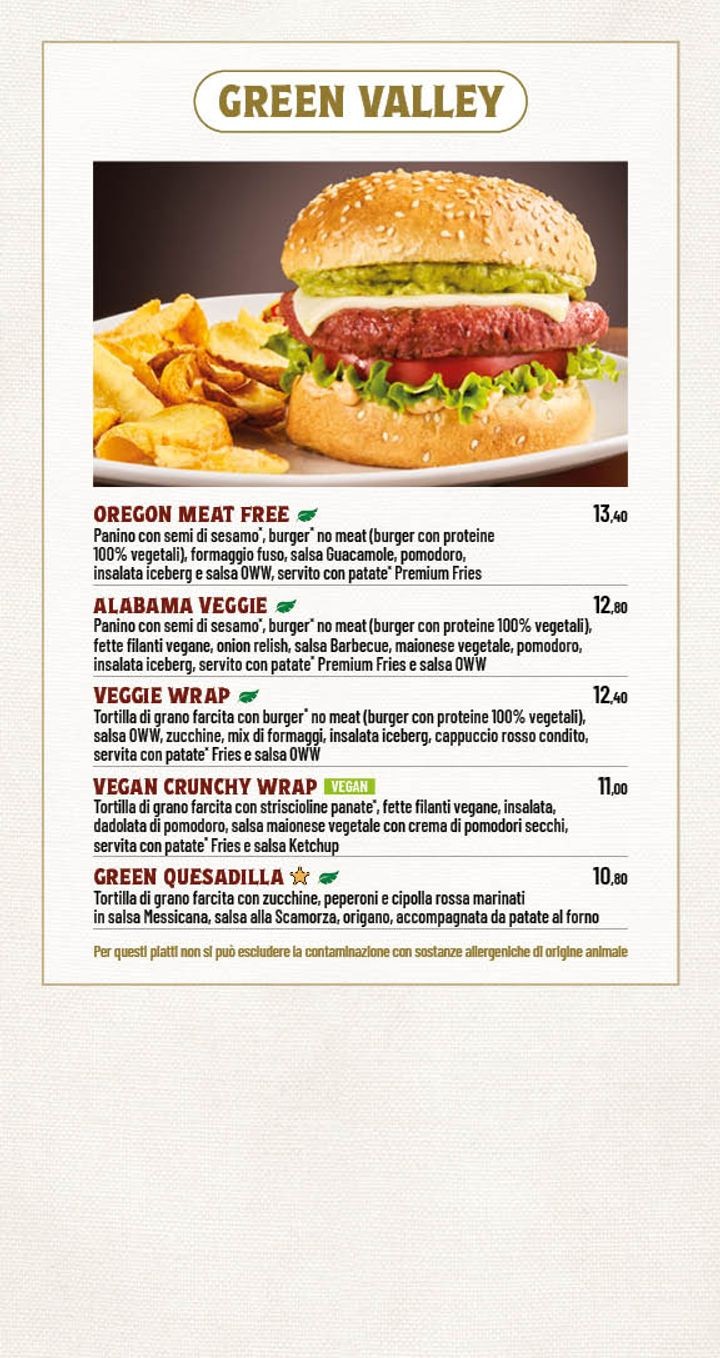 Old Wild West menu 7