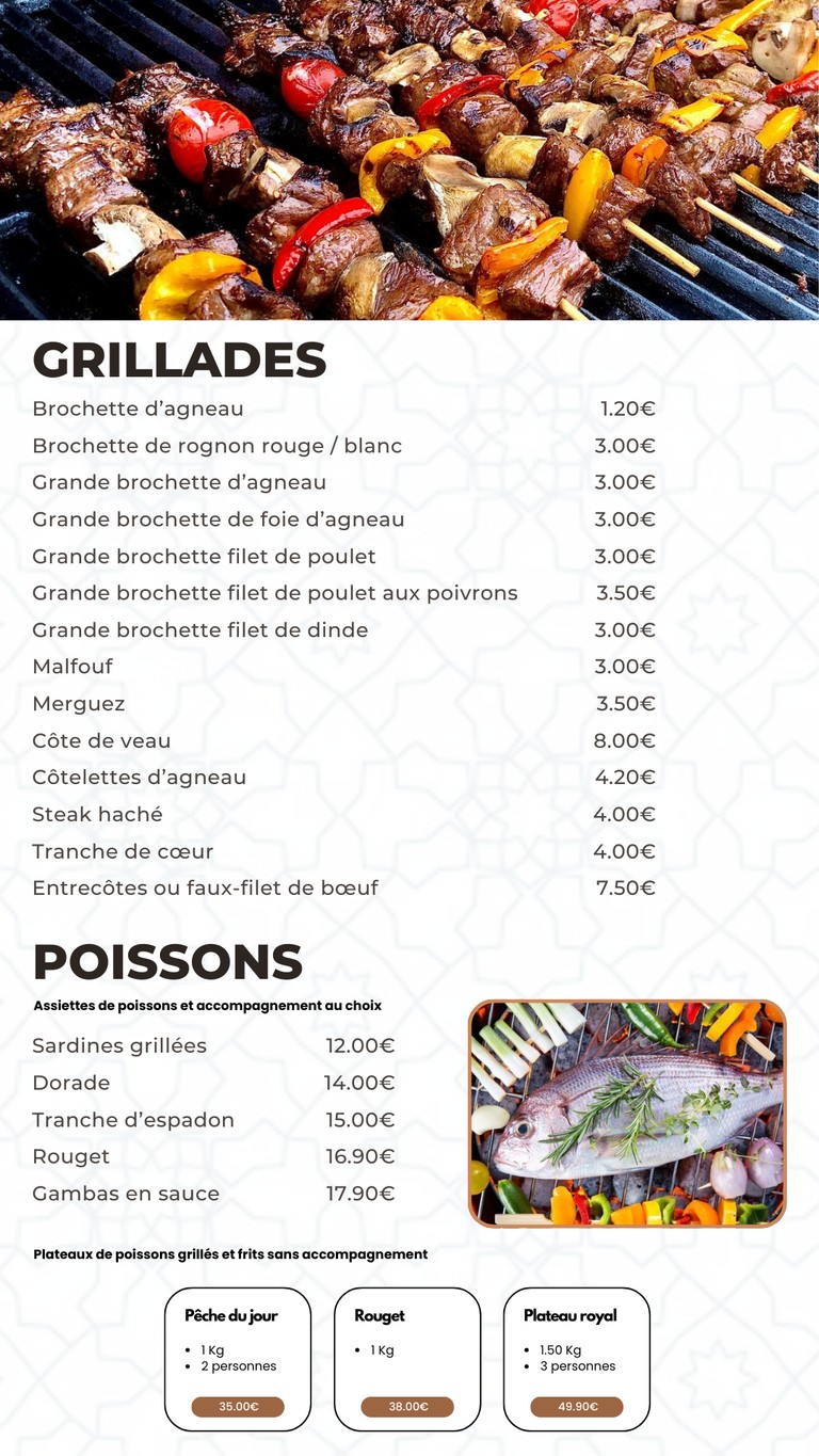La Table de Yemma menu 3