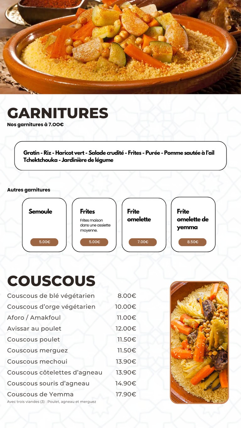 La Table de Yemma menu 4