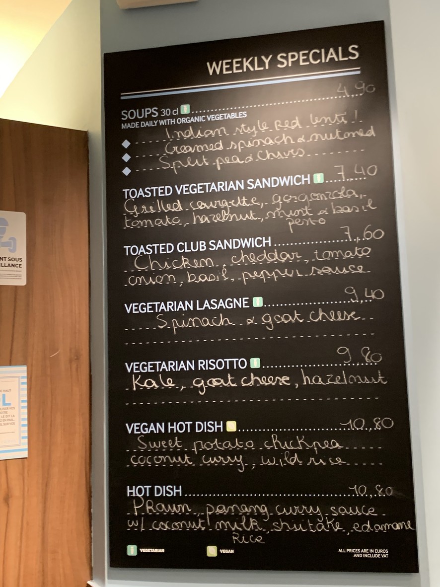 Cojean Raspail menu 2