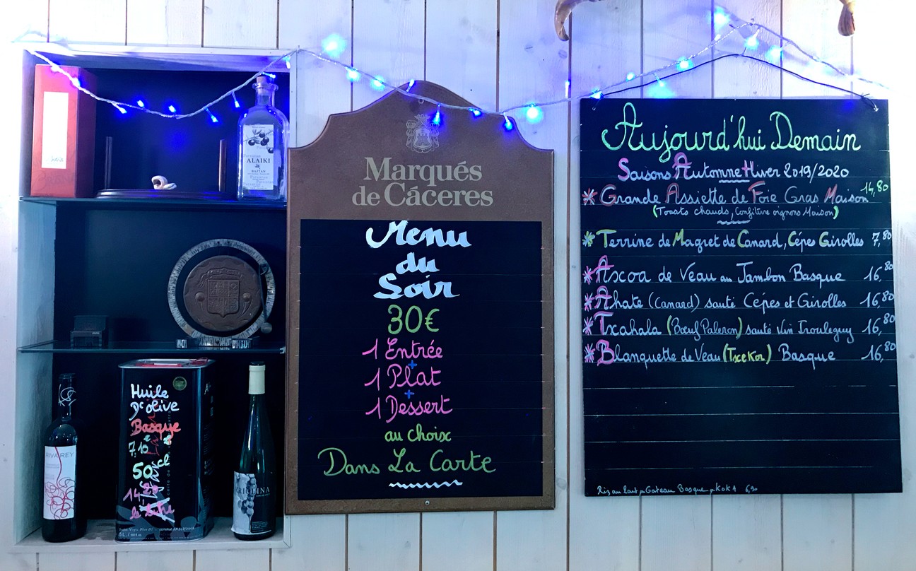 La Bodega tabac menu 1