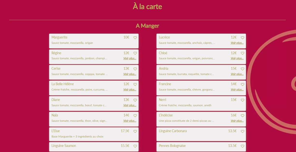 Le Petit Chez Soi menu 2