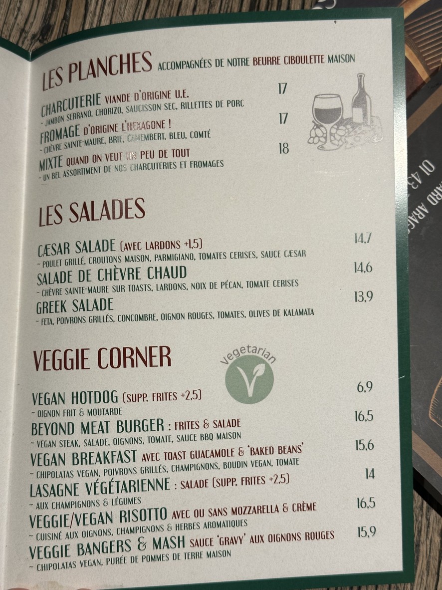 THE IRISHMAN menu 2