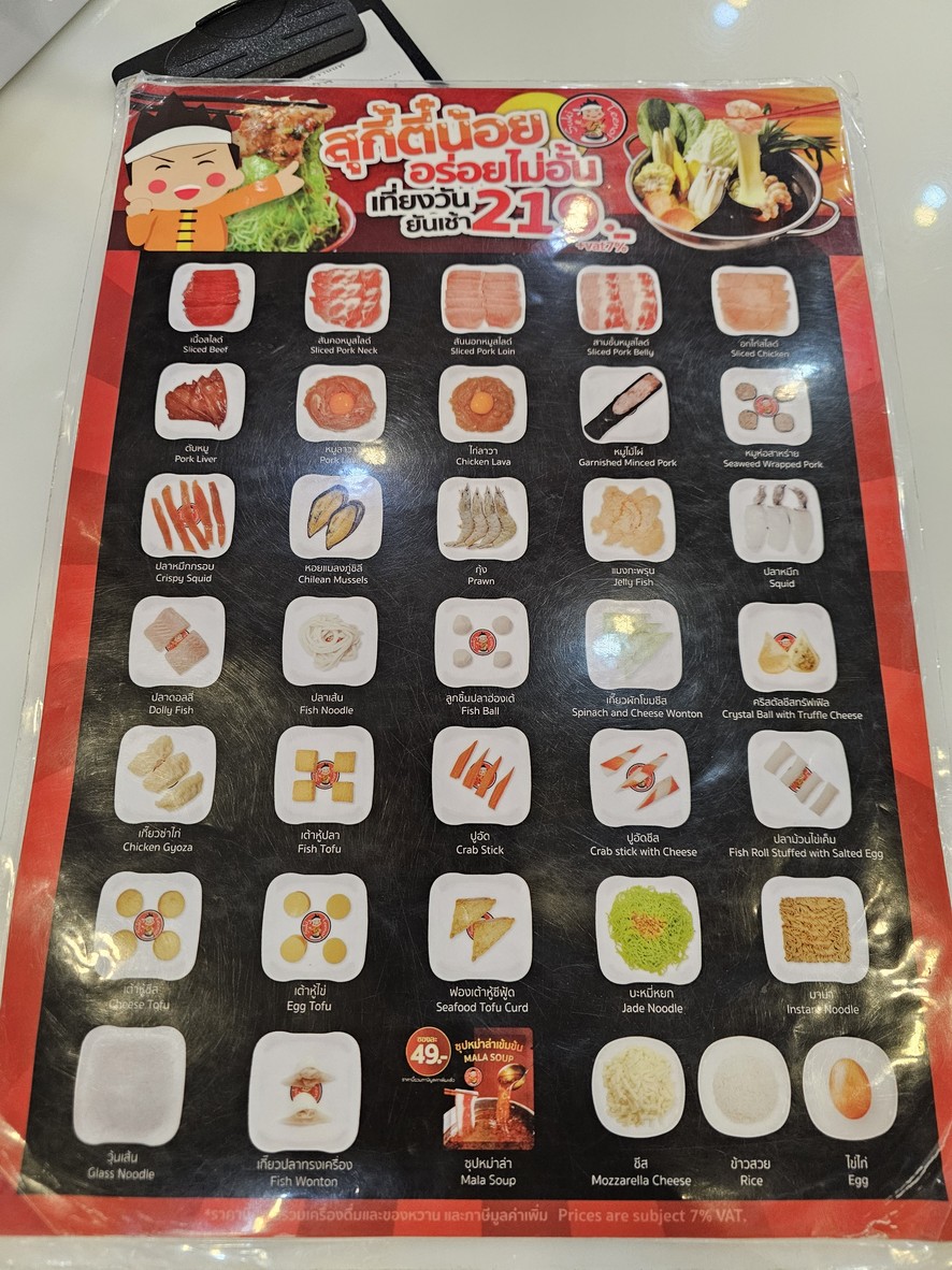 Tee Noi Suki (On Tiwanon Branch) menu 2