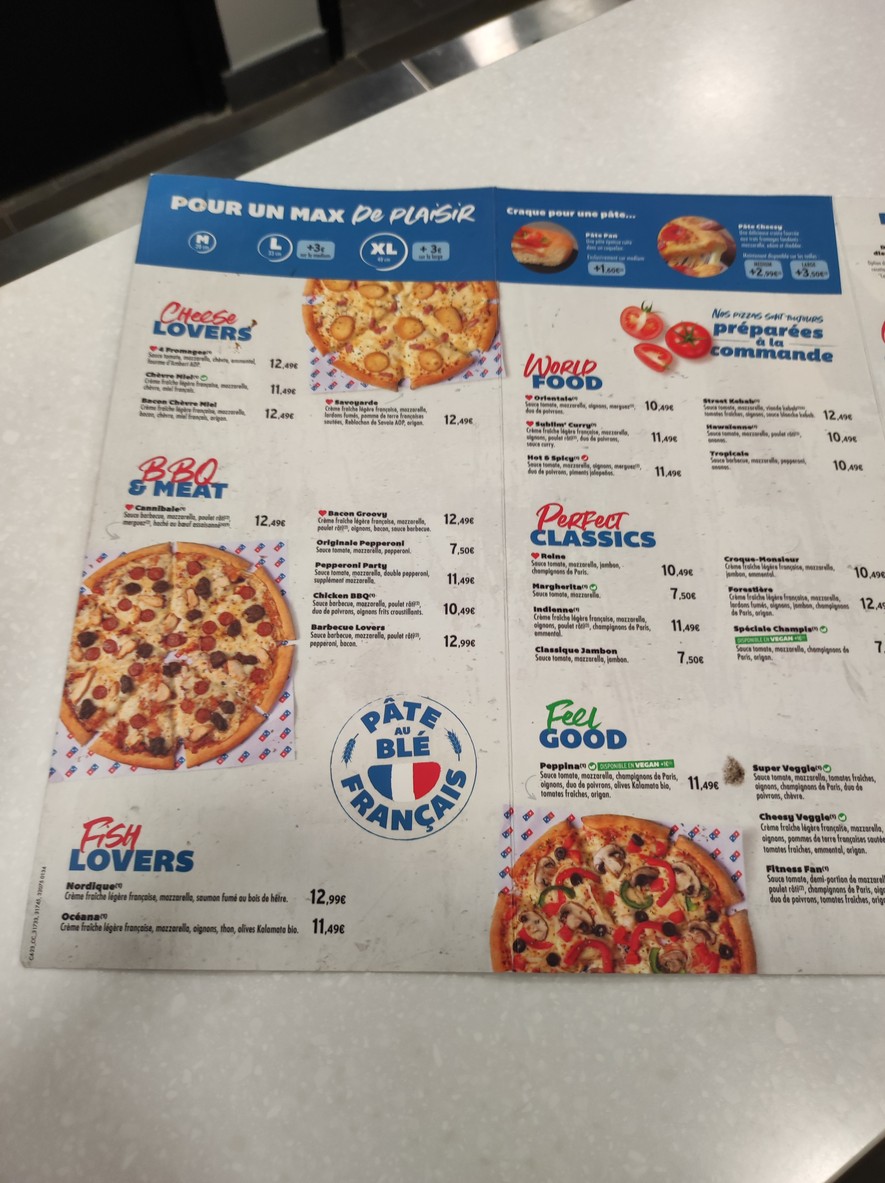 Domino's Boulogne-Billancourt menu 1