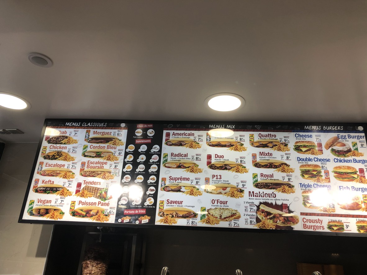 Paris Sud menu 1