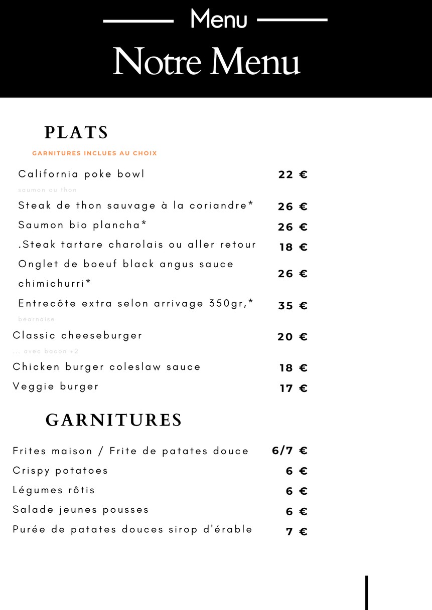 Bel-Ami menu 3