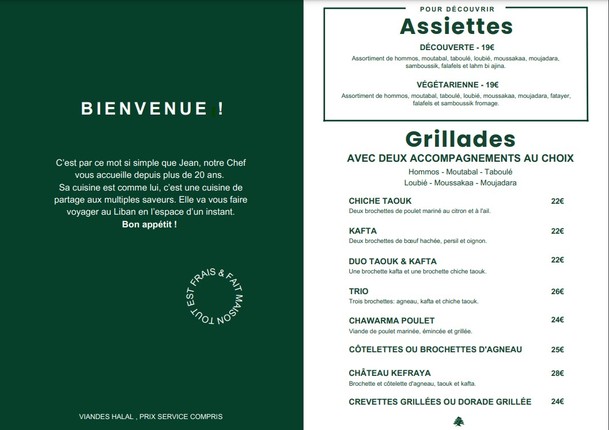 Château Kefraya – Restaurant Libanais