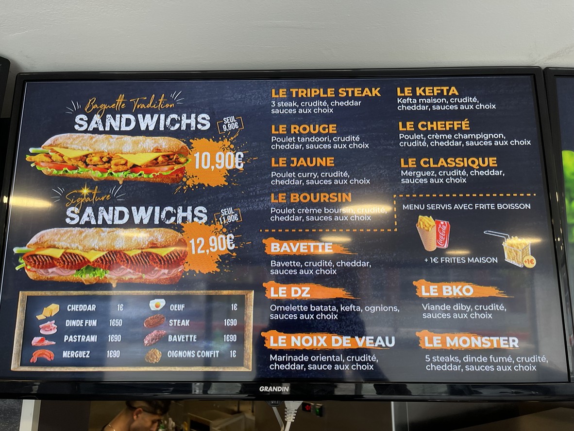 Chez Br menu 1