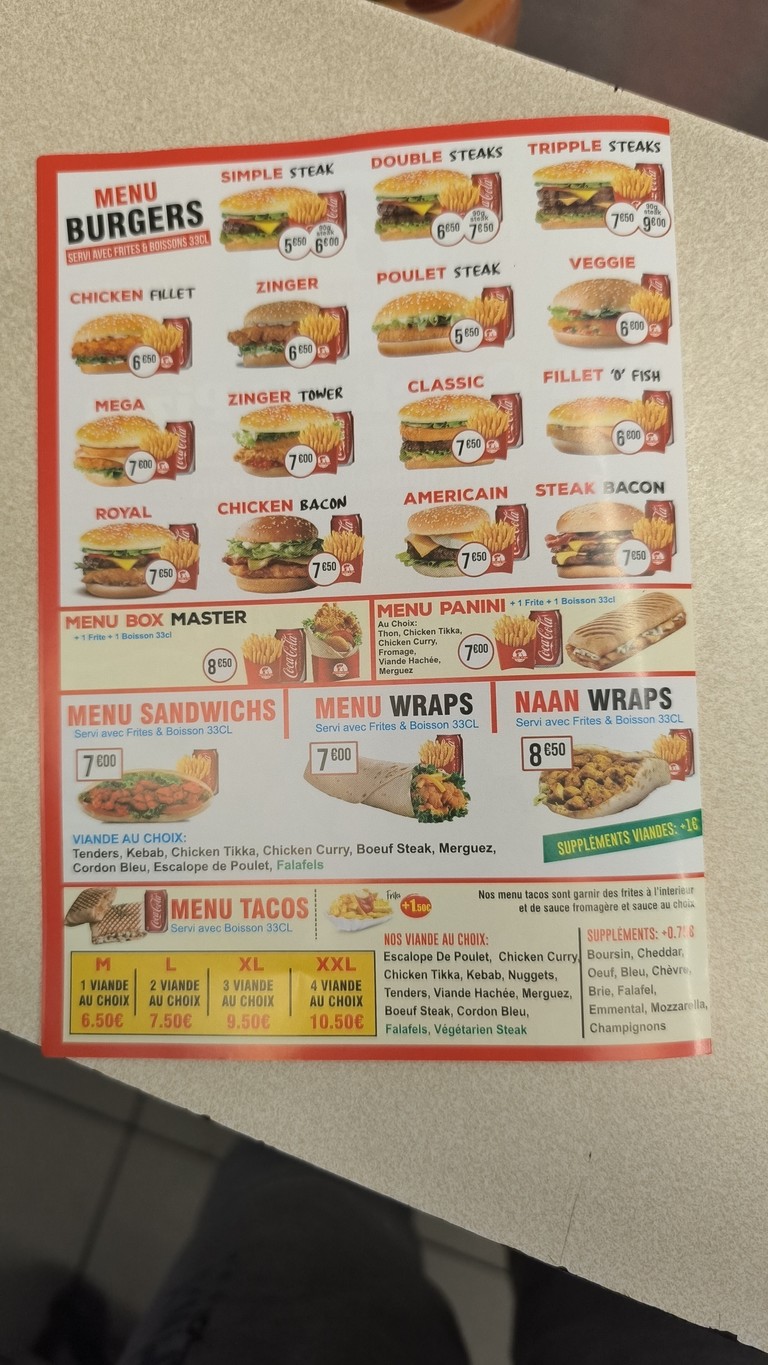 Fri-Chicks & Pizza menu 2