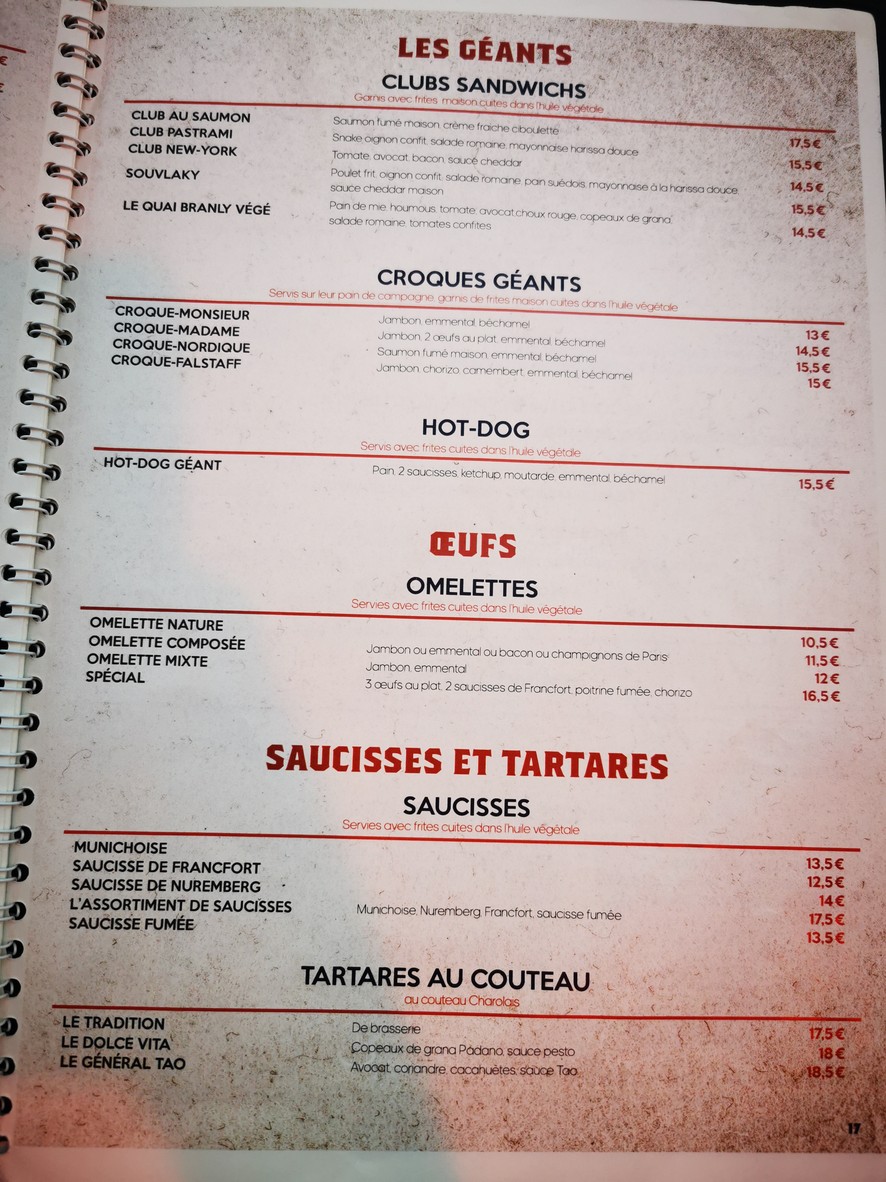 Le Falstaff menu 2