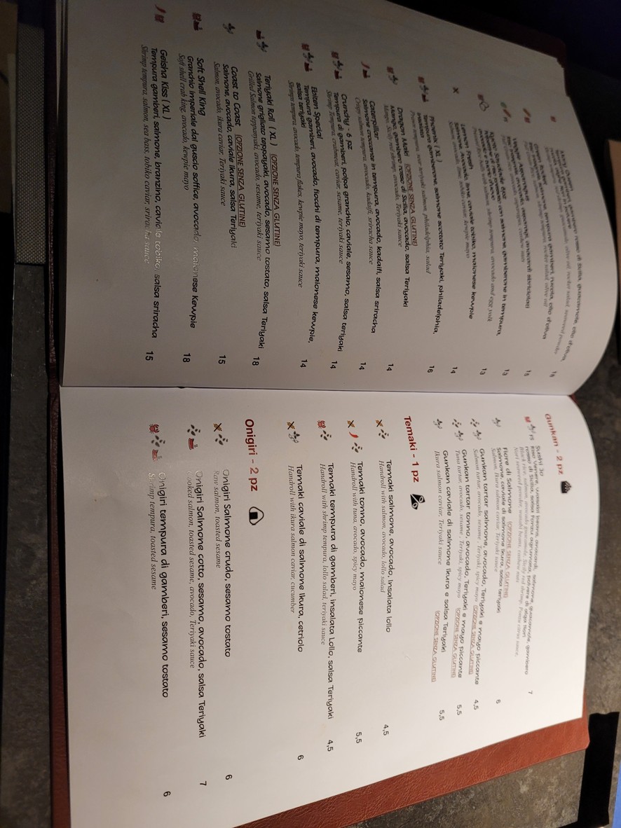 Sushi e Noodles - Prati menu 1