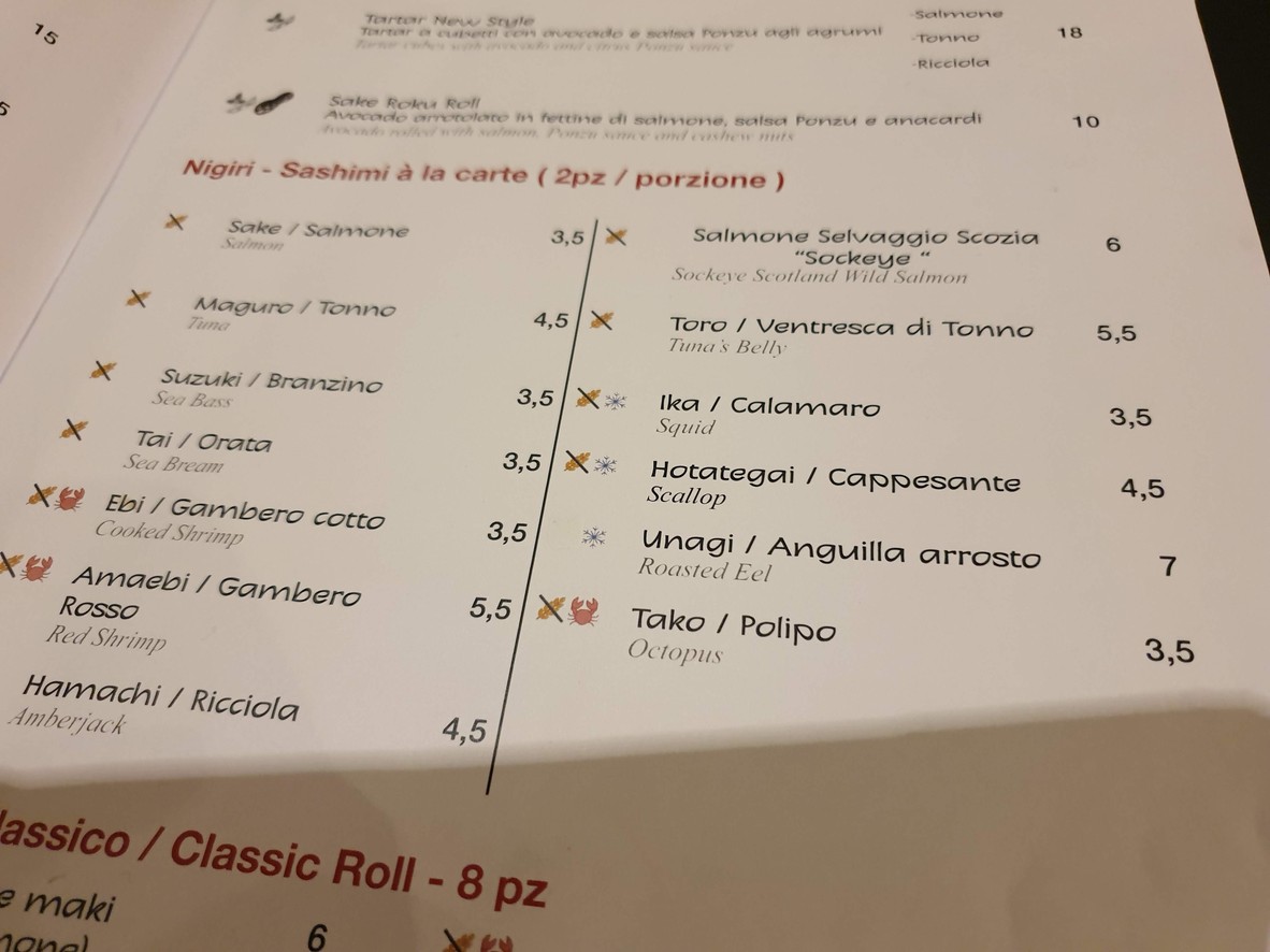 Sushi e Noodles - Prati menu 3