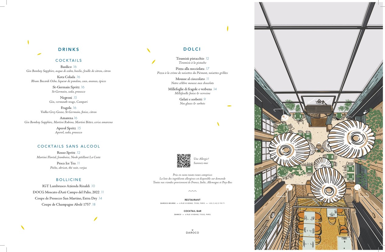 DAROCO Bourse menu 2